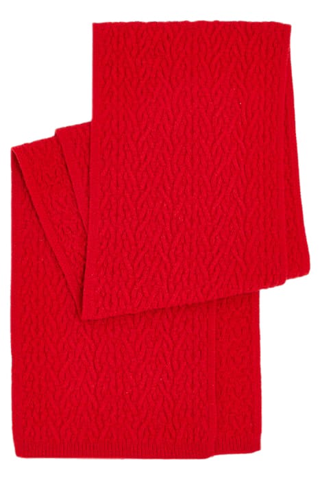 CABLE SCARF POPPY 2