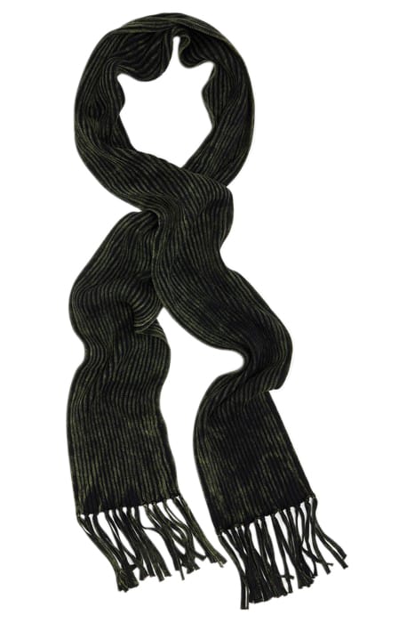 KNIT RIB SCARF IN MARBLE WASH DARK OLIVE 1