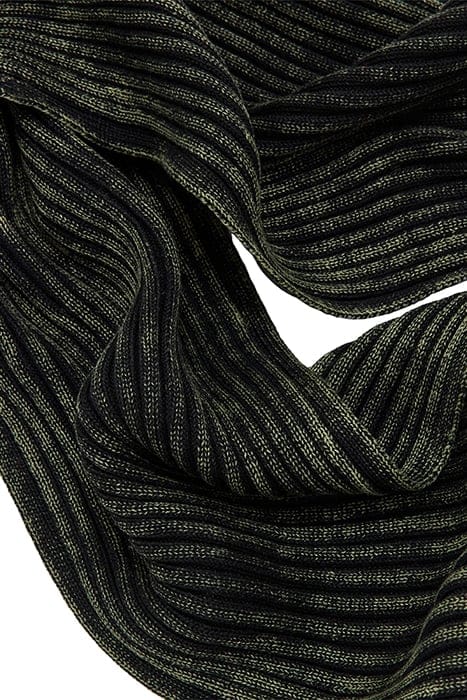 KNIT RIB SCARF IN MARBLE WASH DARK OLIVE 3