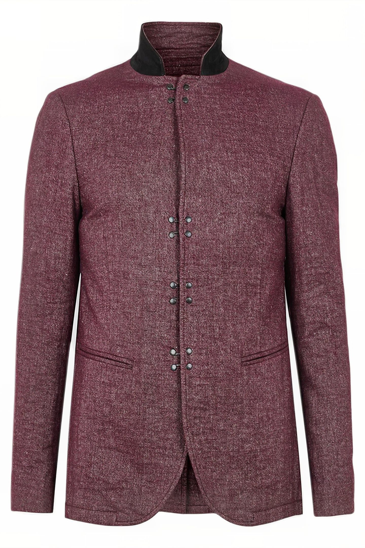 SLIM FIT NOTCH LAPEL JACKET WITH A HOOK OXBLOOD 1