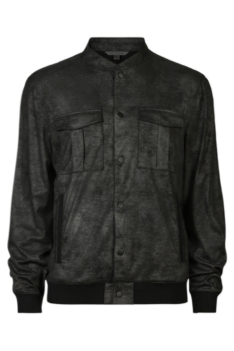 COTTLE REGULAR FIT LS SNAP FRONT BOMBER BLACK 1