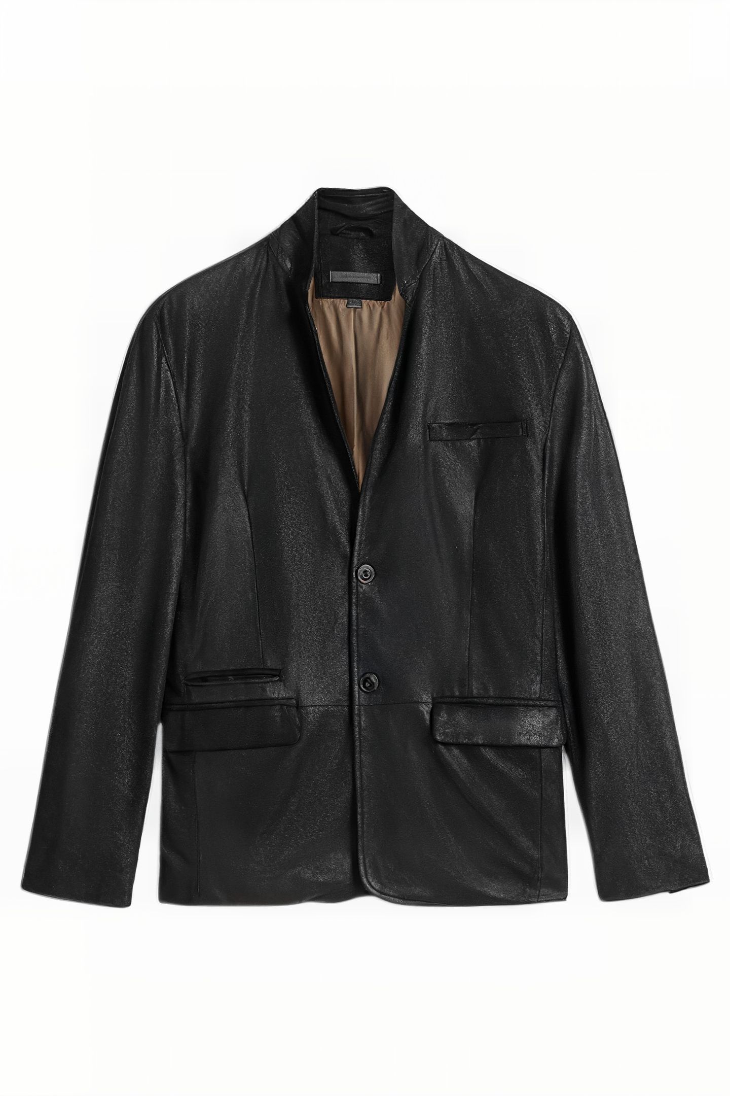 SLIM FIT NOTCH LAPEL JACKET WITH FLAP PO BLACK 2