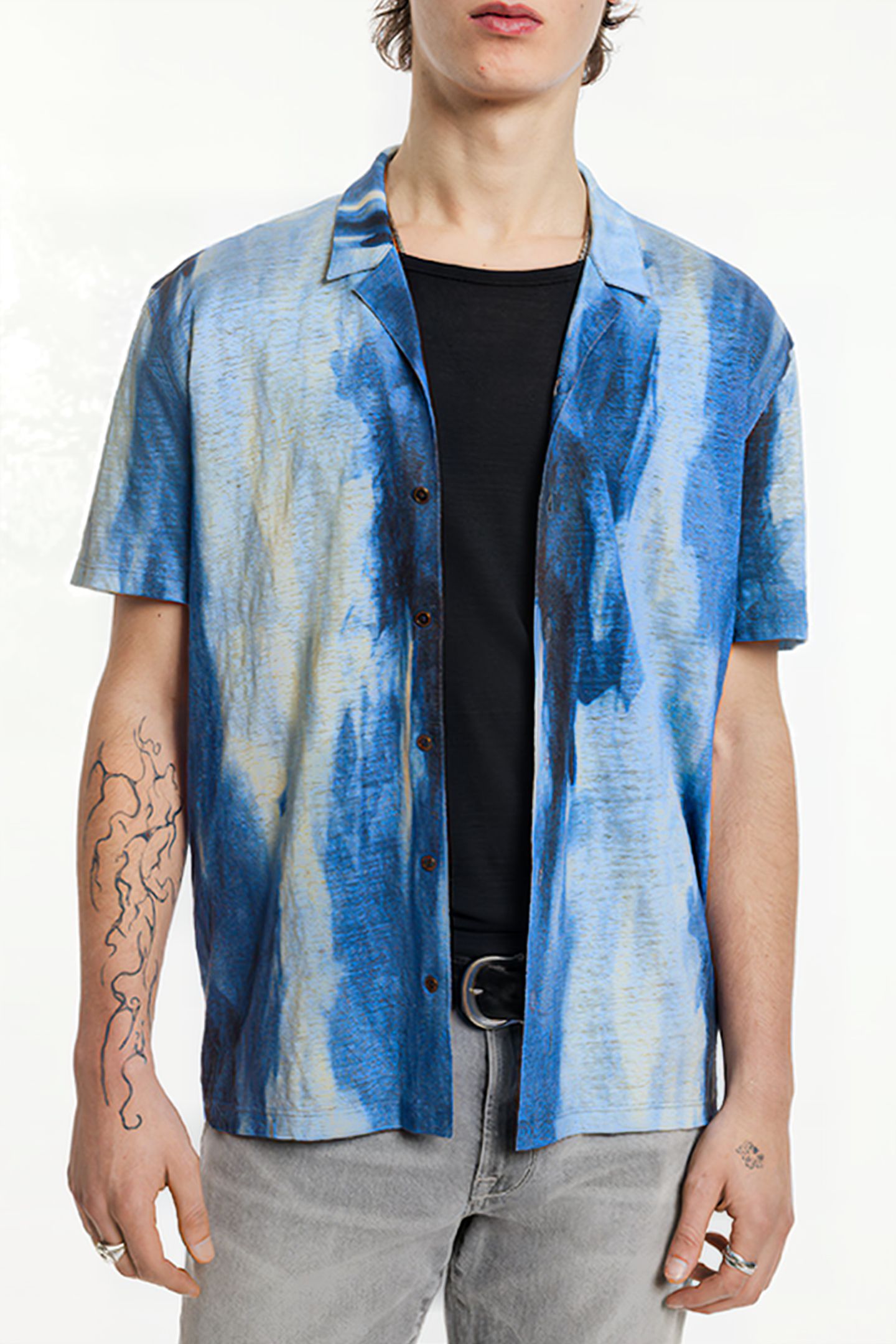 LAUREL REGULAR FIT SS CAMP SHIRT WITH DI DUTCH BLUE 1