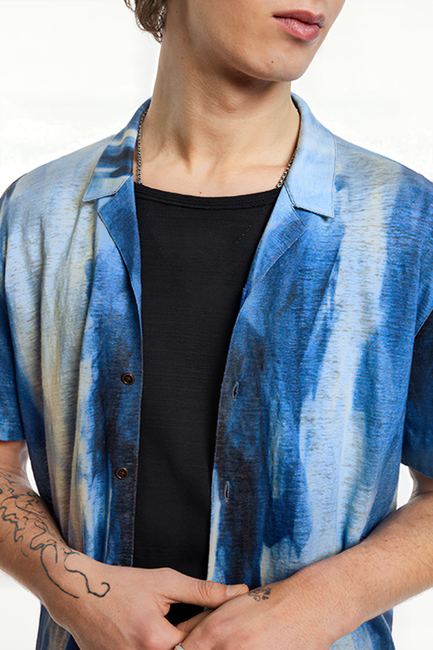LAUREL REGULAR FIT SS CAMP SHIRT WITH DI DUTCH BLUE 3