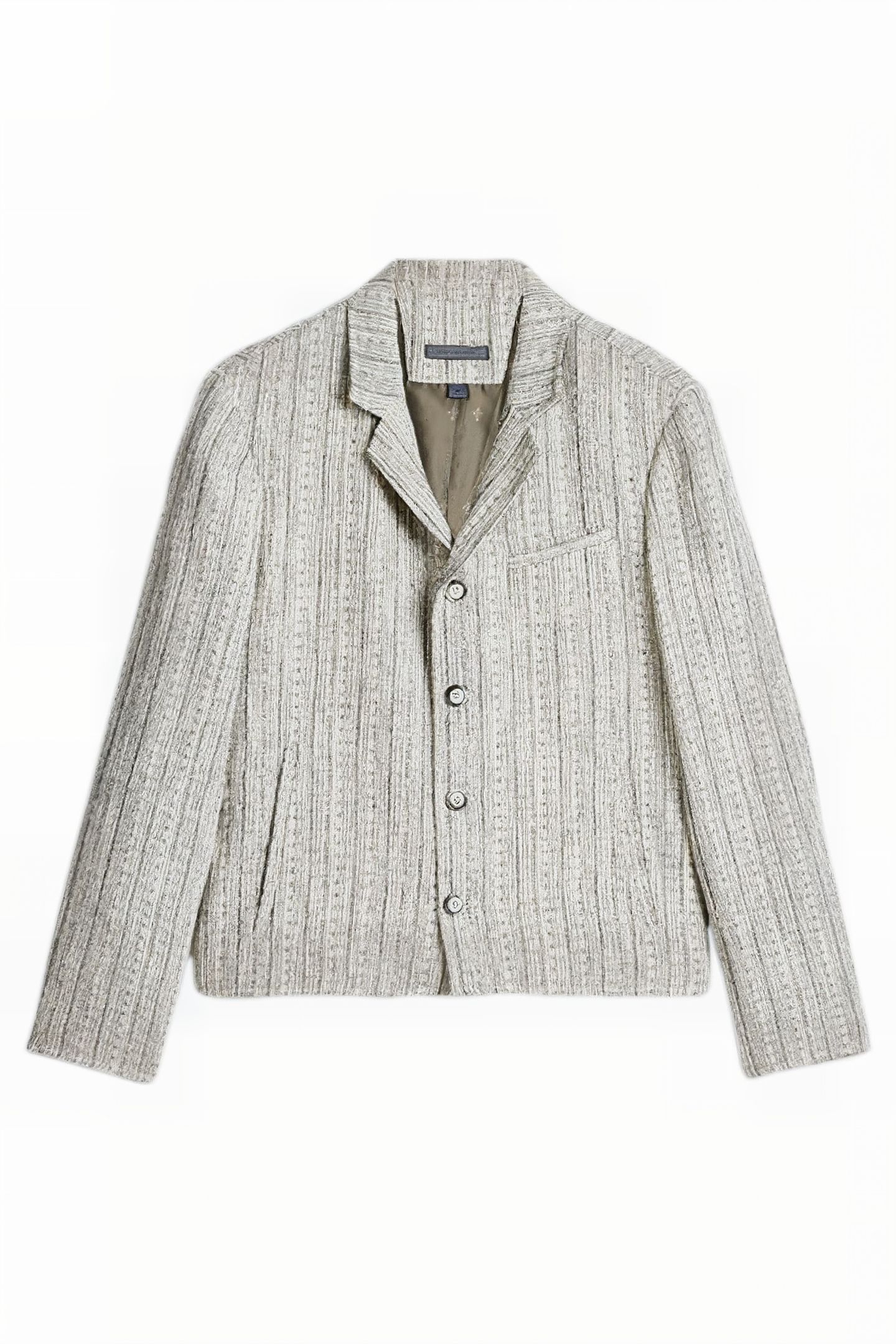 SHORT JACKET WITH WELT CHEST PKT ANGLED BLACK/WHITE 2