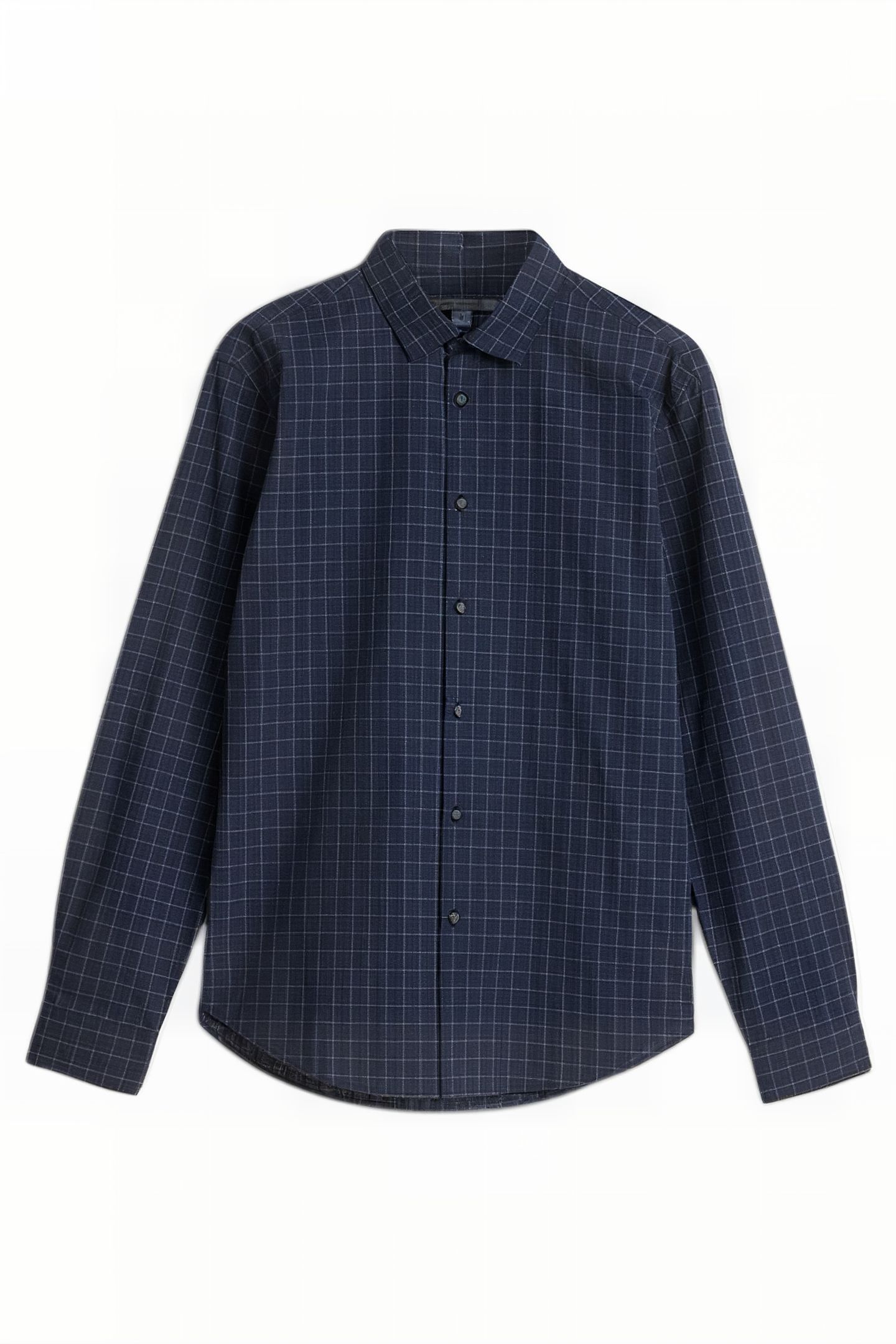 SLIM FIT SPORT SHIRT WITH SHANK BUTTONS INK BLUE 2