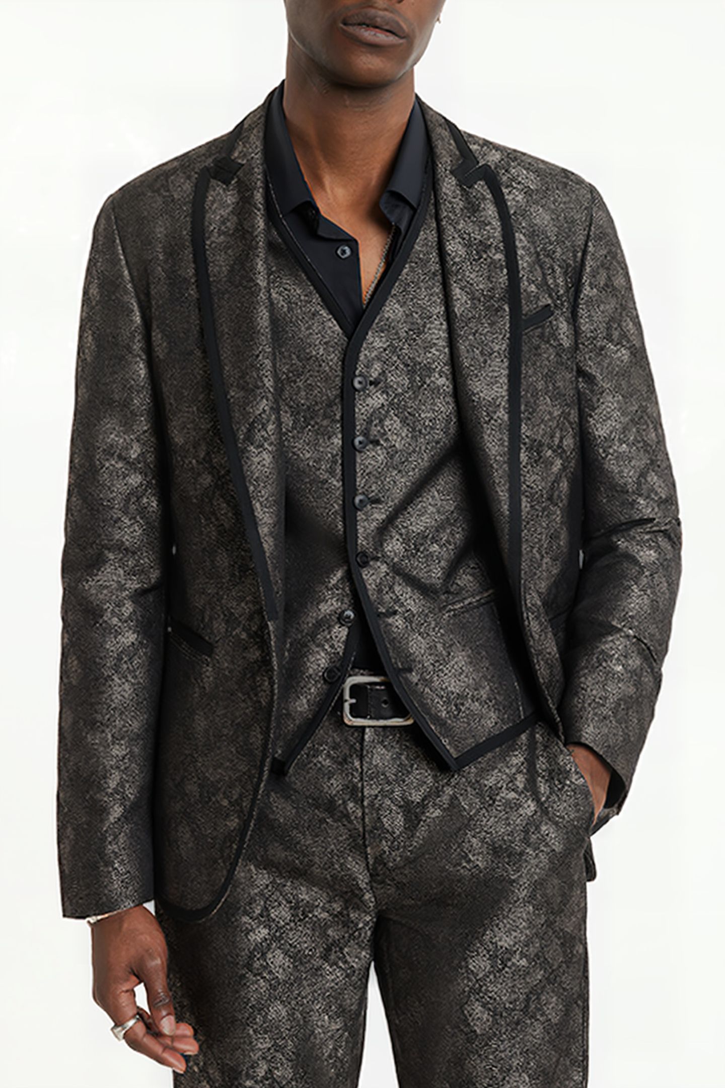 SLIM FIR BTN FRONT CLOSURE JACKET WITH S ALMOND 2