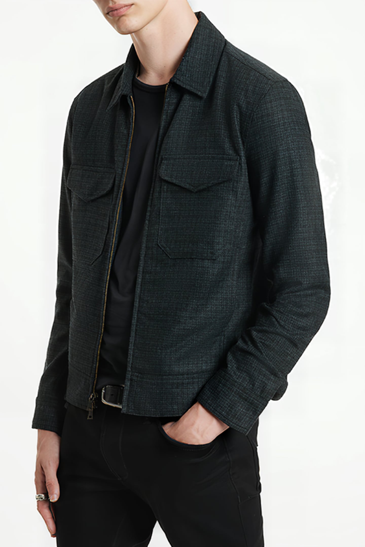 LANDON JACKET - ZIPPER CLOSURE ZIP-OUT H MOSS 1