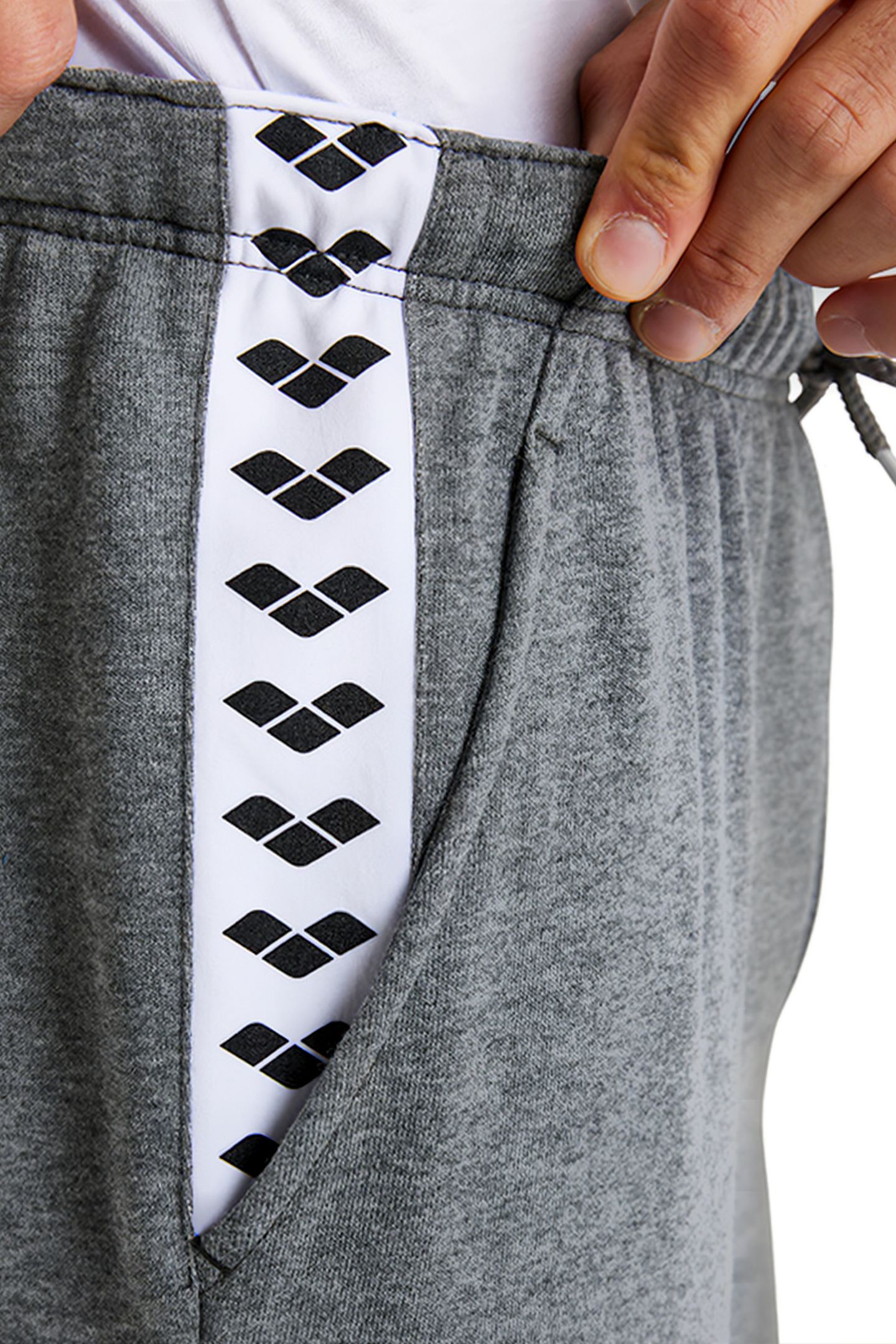 UNISEX ARENA ICONS PANT SOLID DARKGREY MELANGE-WHITE-BLA 10