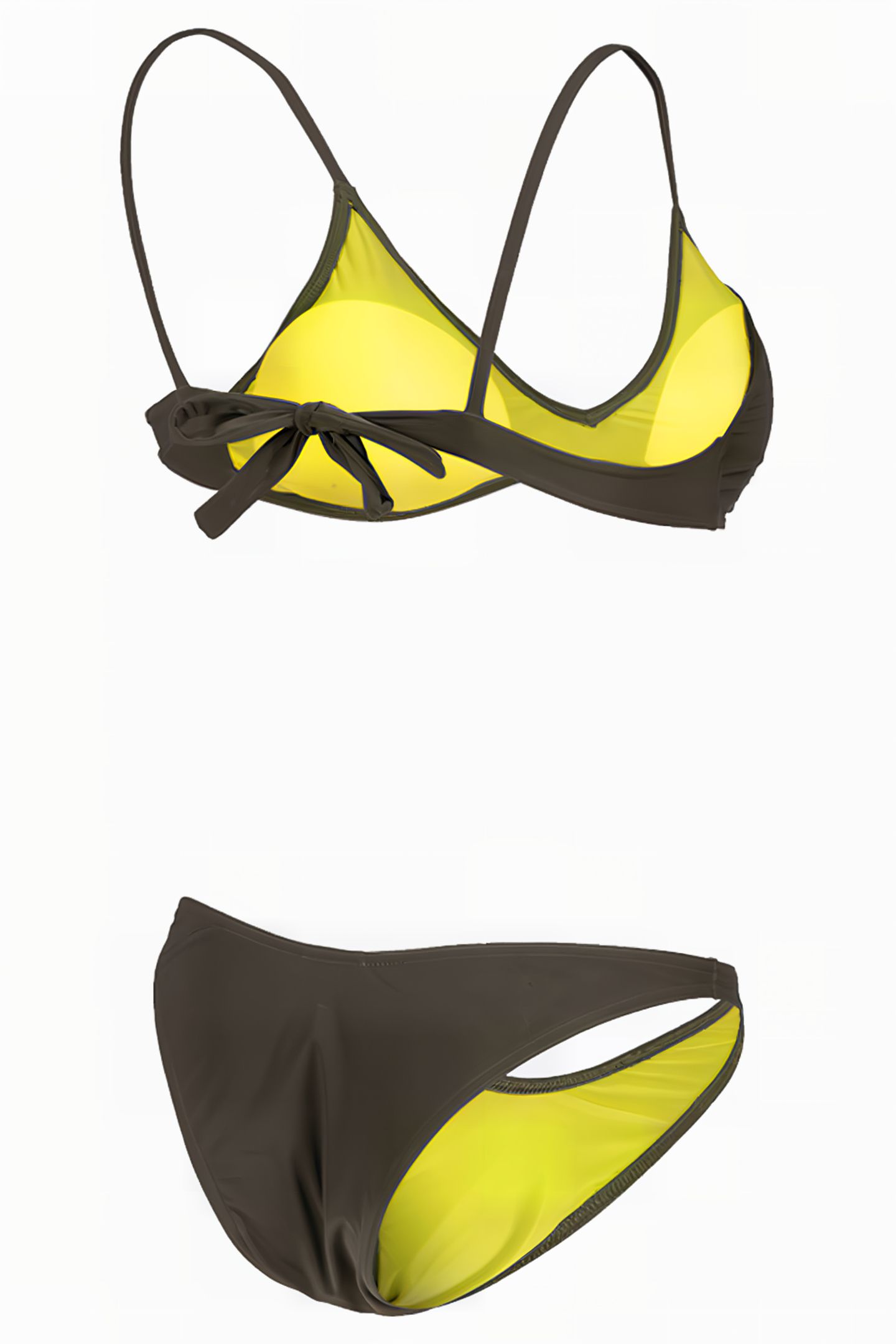 WOMEN'S ARENA SOLID BIKINI TRIANGLE DARK OLIVE 7