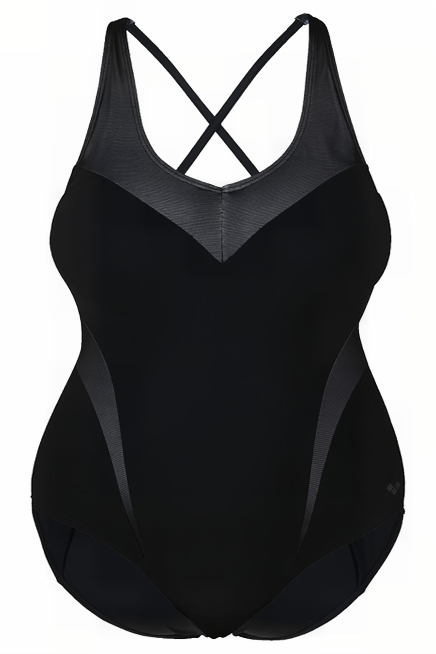 W ISABEL LIGHT CROSS BACK ONE PIECE PLUS BLACK-WHITE 4