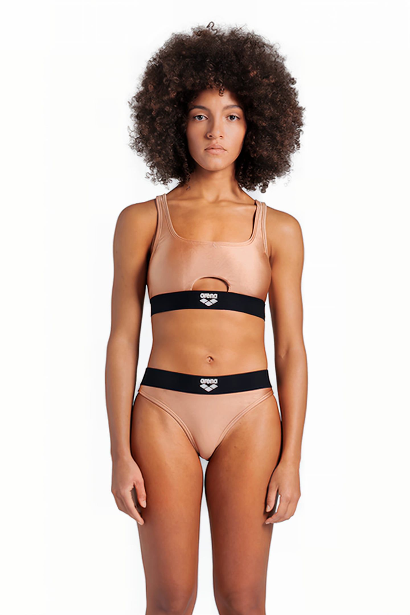 WOMEN'S ARENA BICOLORE ELASTIC BRALETTE CREAM 1