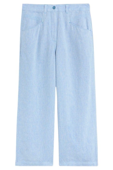 HARPER LINEN BLEND TROUSER CHAMBRAY BLUE 2