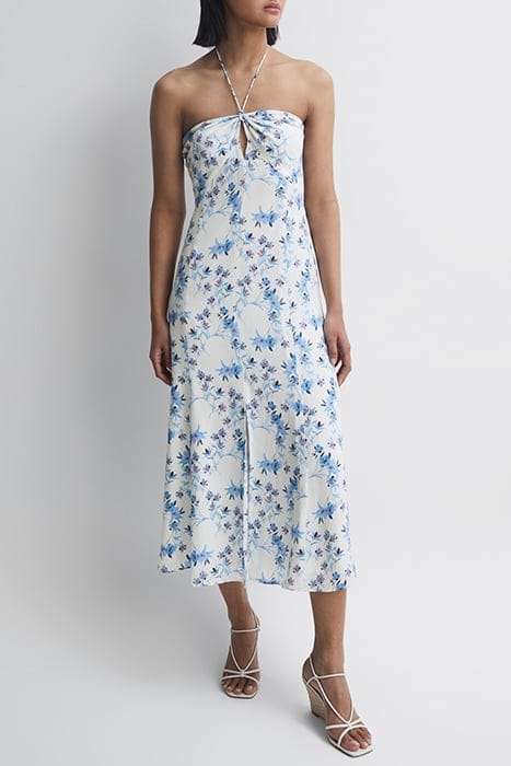 SOPHIA FLORAL MIDI DRESS — WHITE 1
