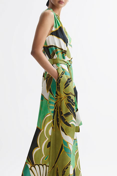 TINA-JUNGLE MAXI DRESS — GREEN 4