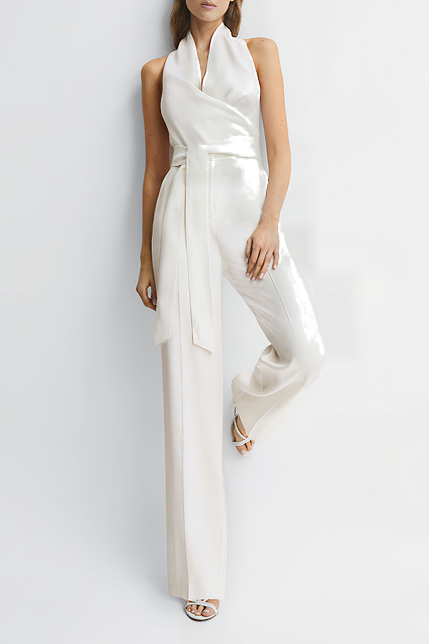 CARMEN LINEN JUMPSUIT — WHITE 5