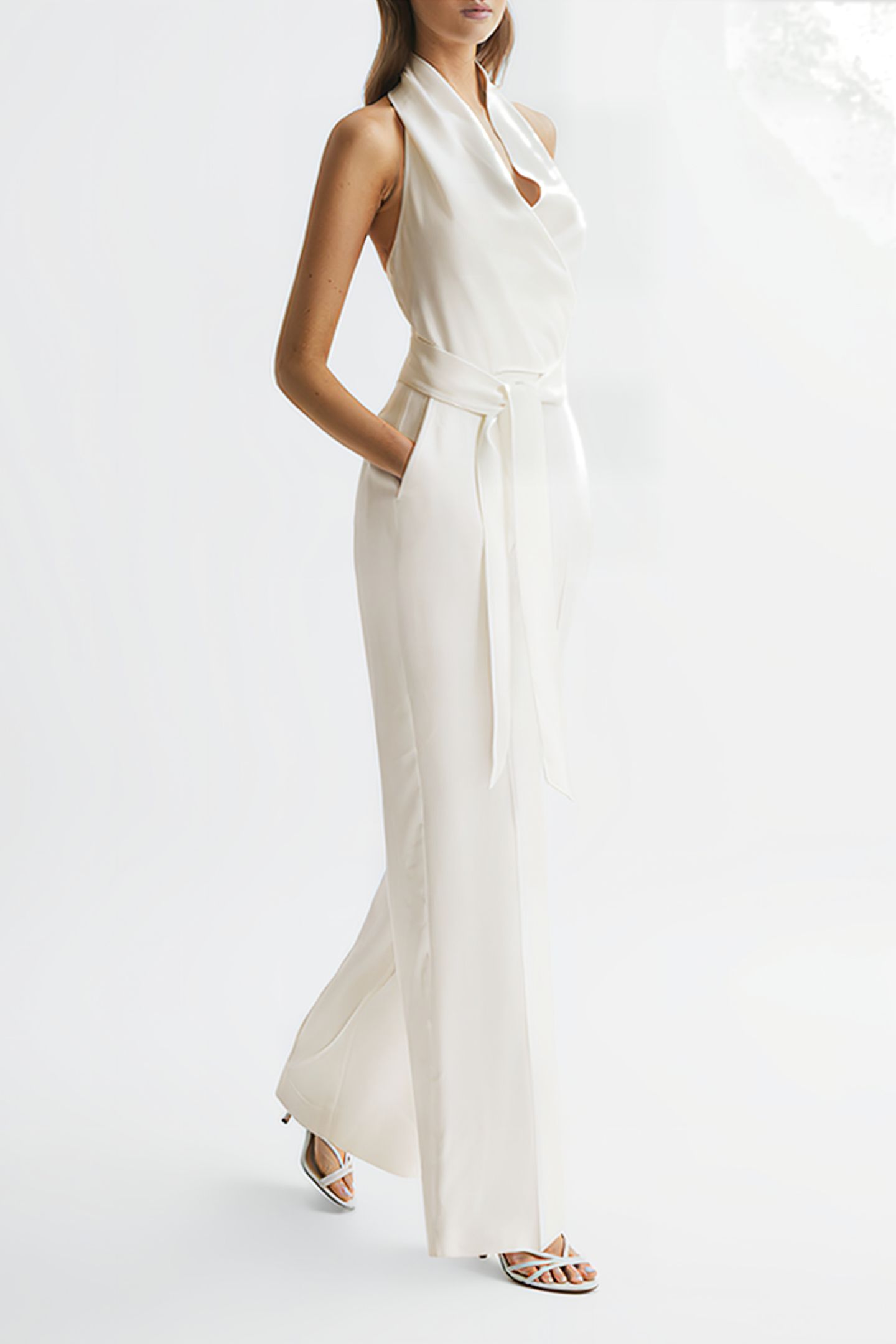 CARMEN LINEN JUMPSUIT — WHITE 4