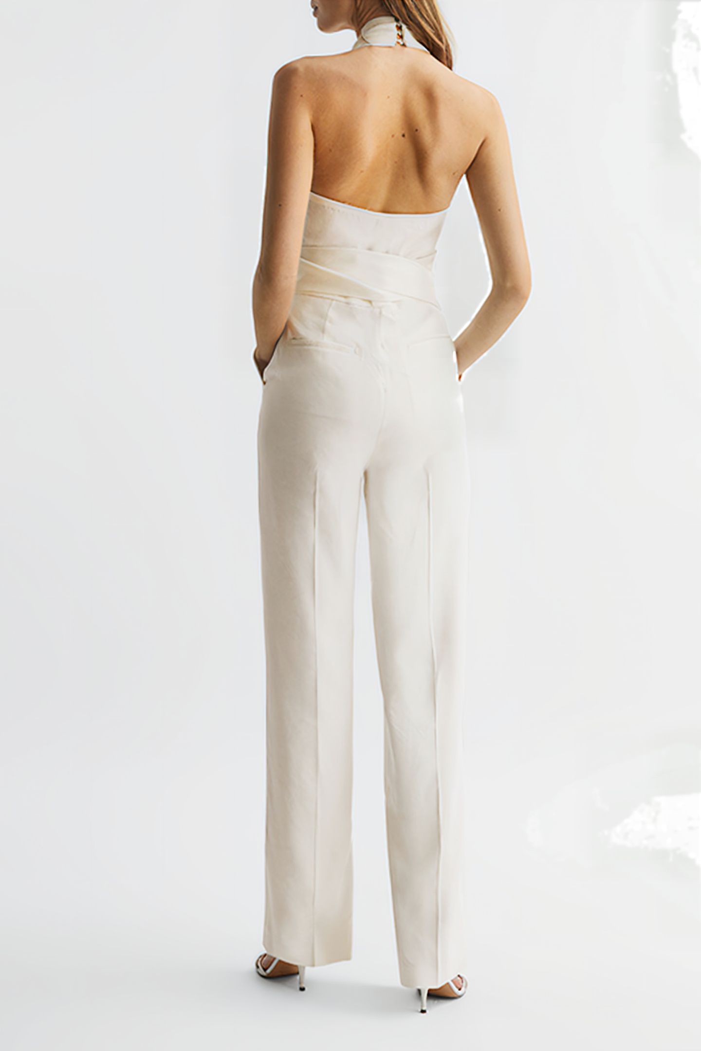 CARMEN LINEN JUMPSUIT — WHITE 2