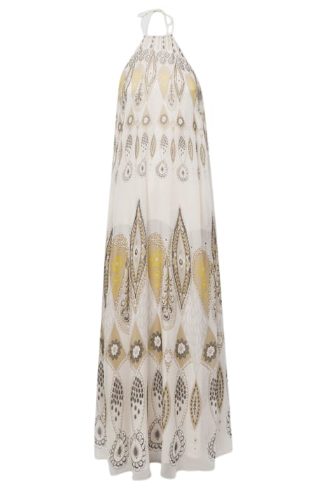 LIZA PRINTED MAXI DRESS — YELLOW 3