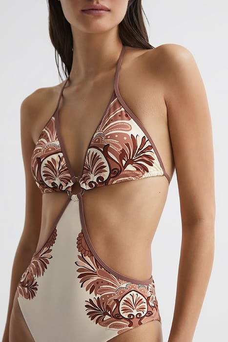 NATALIE-PRINT ONE-PIECE TAN 5