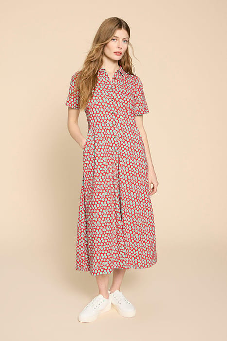 RUA JERSEY SHIRT DRE RED PRINTED 1