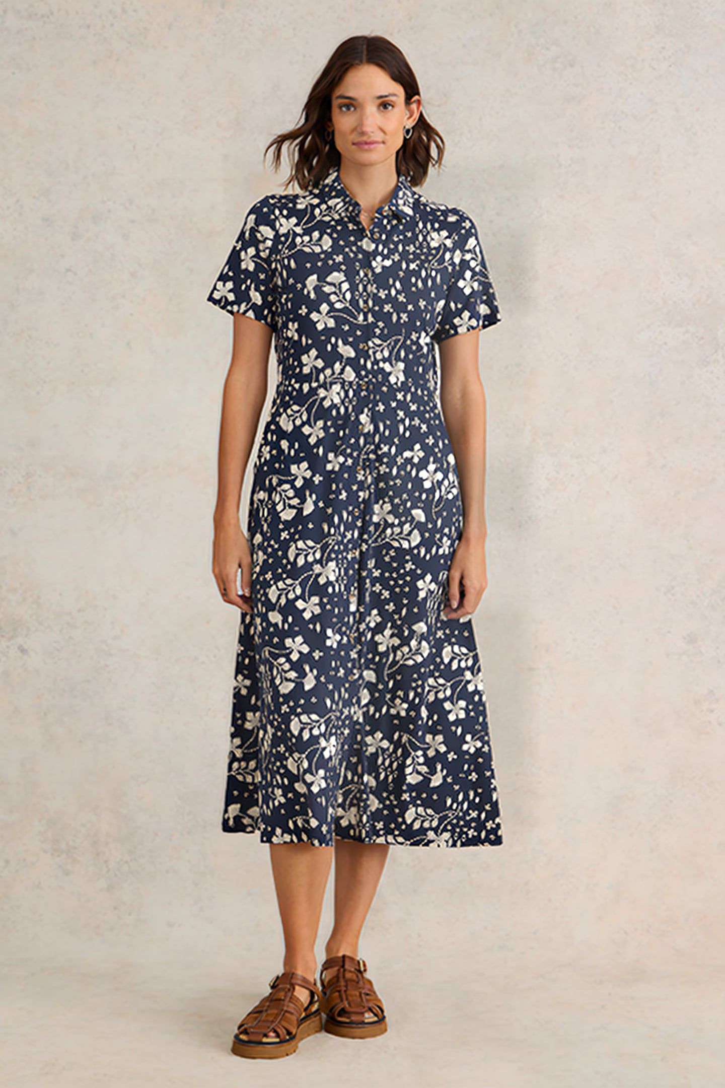 RUA JERSEY SHIRT DRE NAVY PRINTED 1