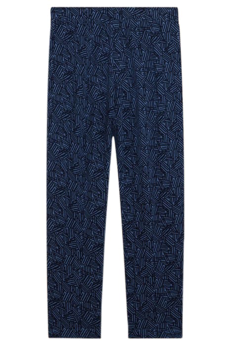 MAISON ECO VERO JERSEY TROUSER NAVY PRINTED 2