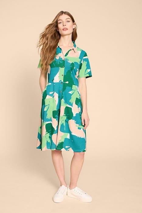 RIA JERSEY SHIRT DRE GREEN PRINTED 1