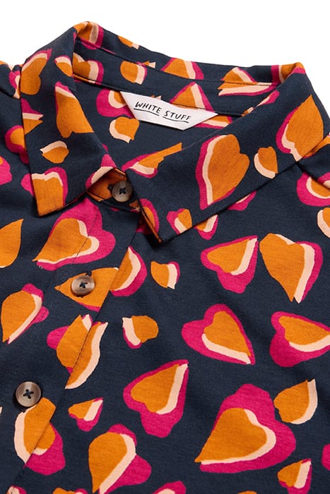 RIA JERSEY SHIRT DRESS NAVY PRINT 4