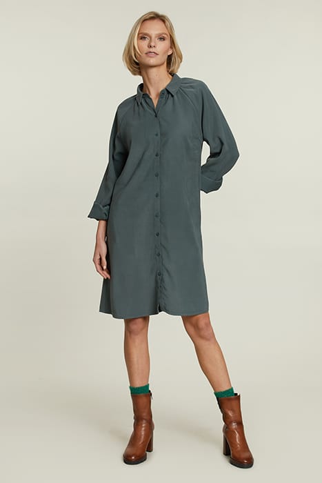 KHAKI UNI DRESS WITH BUTTONS 1