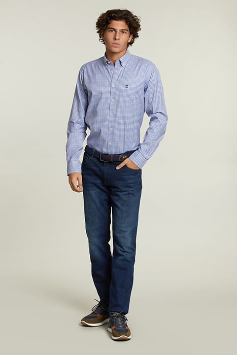 CUSTOM FIT CHECKED SHIT WITH POCKET MULTI 3