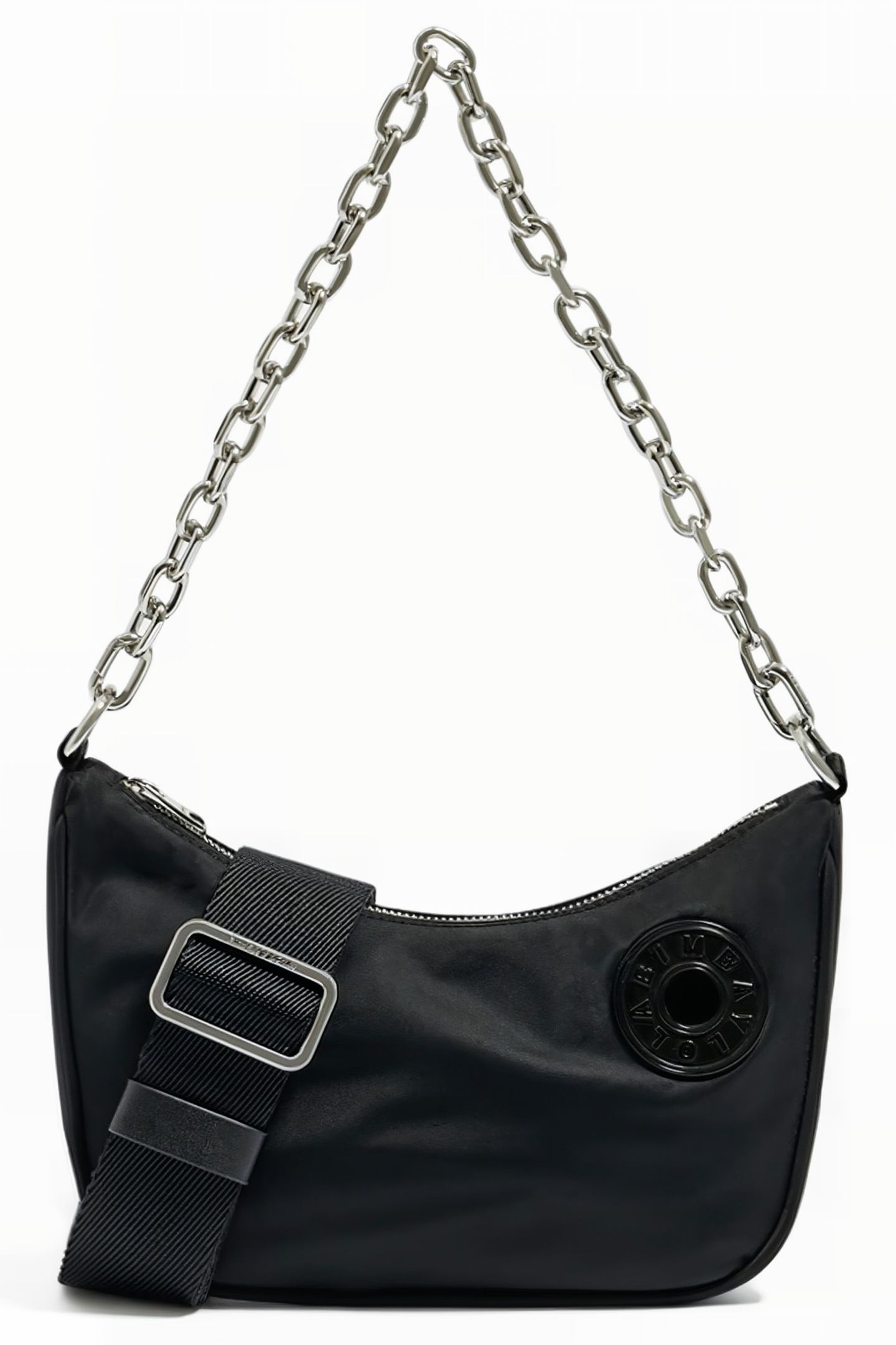 S BLACK NYLON MOON BAG 1