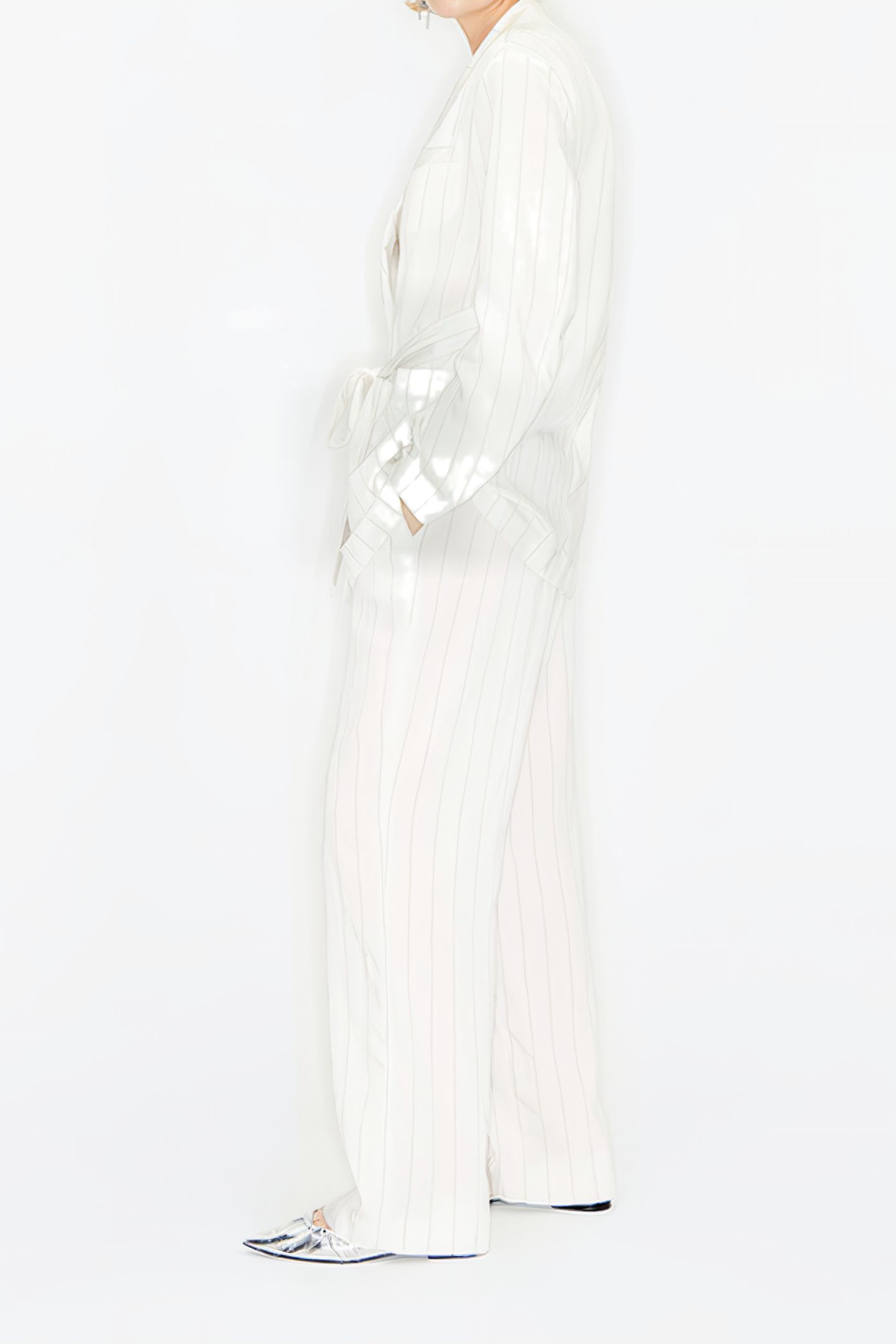 FLUID IVORY STRIPED BLAZER 4
