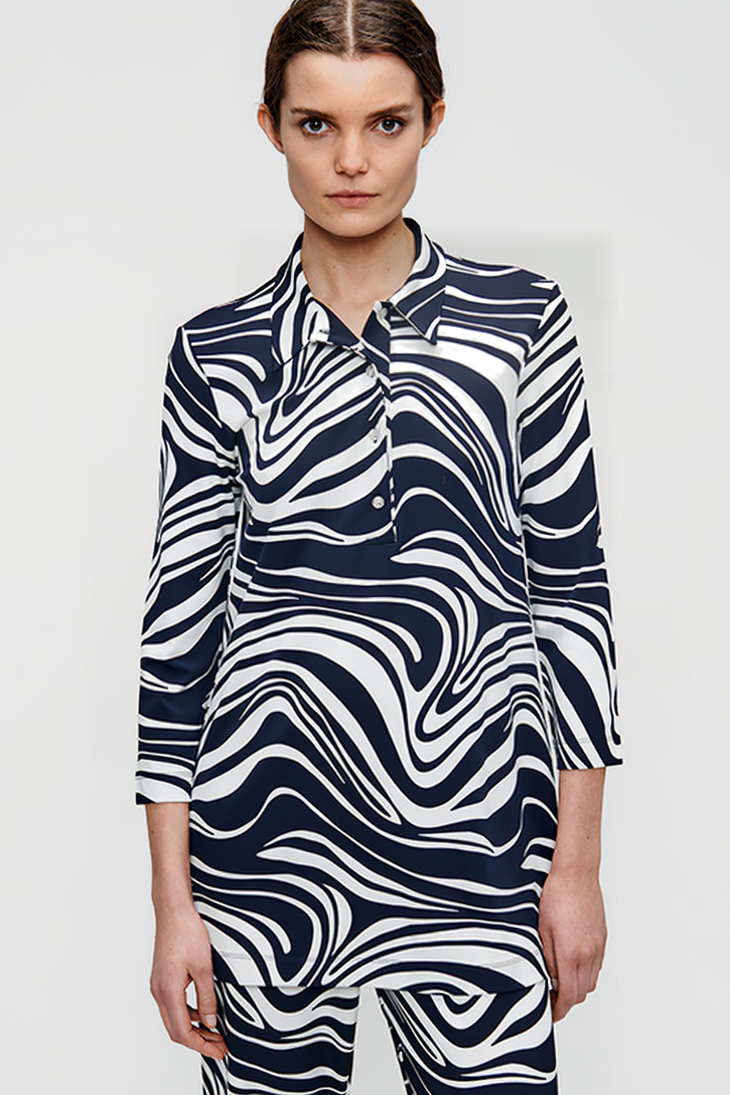 TUNIC POLO TOP MIDNIGHT BLUE 1