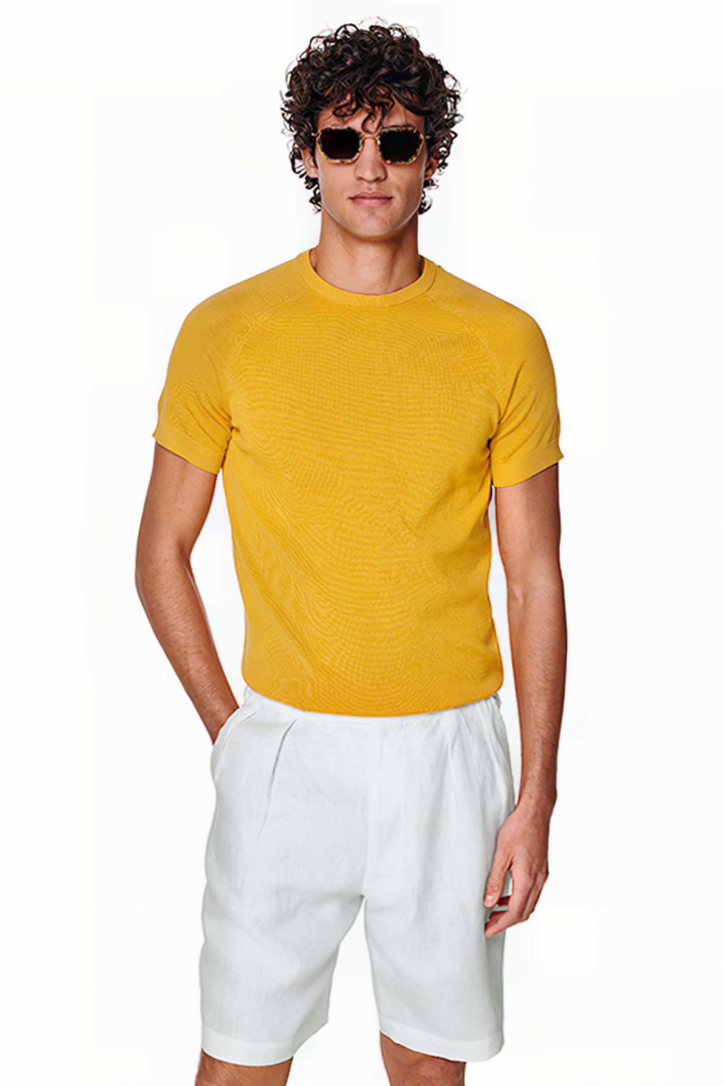 YELLOW SHORT SLEEVE CREWNECK 1