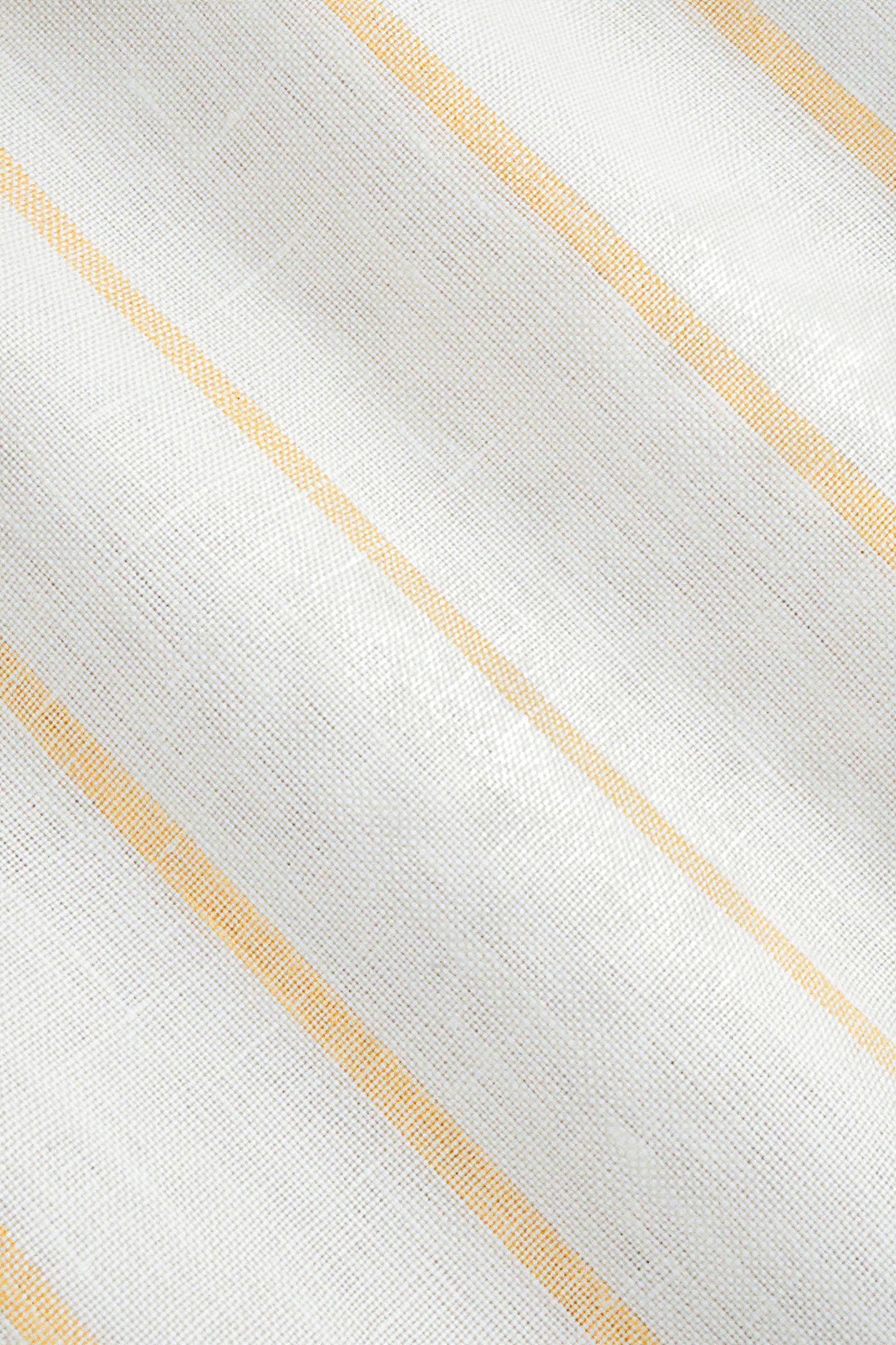 YELLOW STRIPED CAMP COLLAR SLIM FIT SHIRT 9