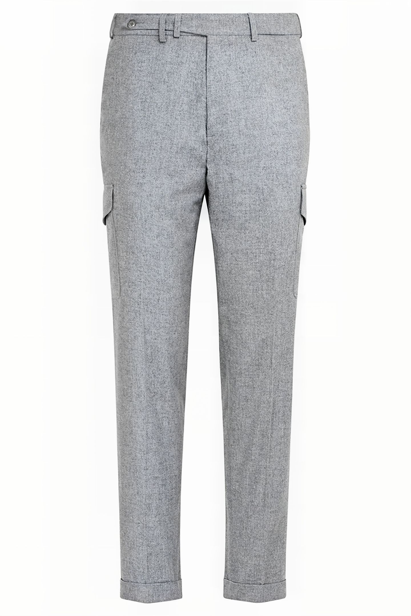 LIGHT GREY WIDE LEG TAPERED TROUSERS 3