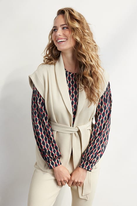 SLEEVELESS VEST DIAM SAND 1
