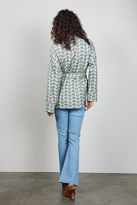 KIMONO VEST LOIS PRINT GRANITE GREEN WITH TROY PRINT 2