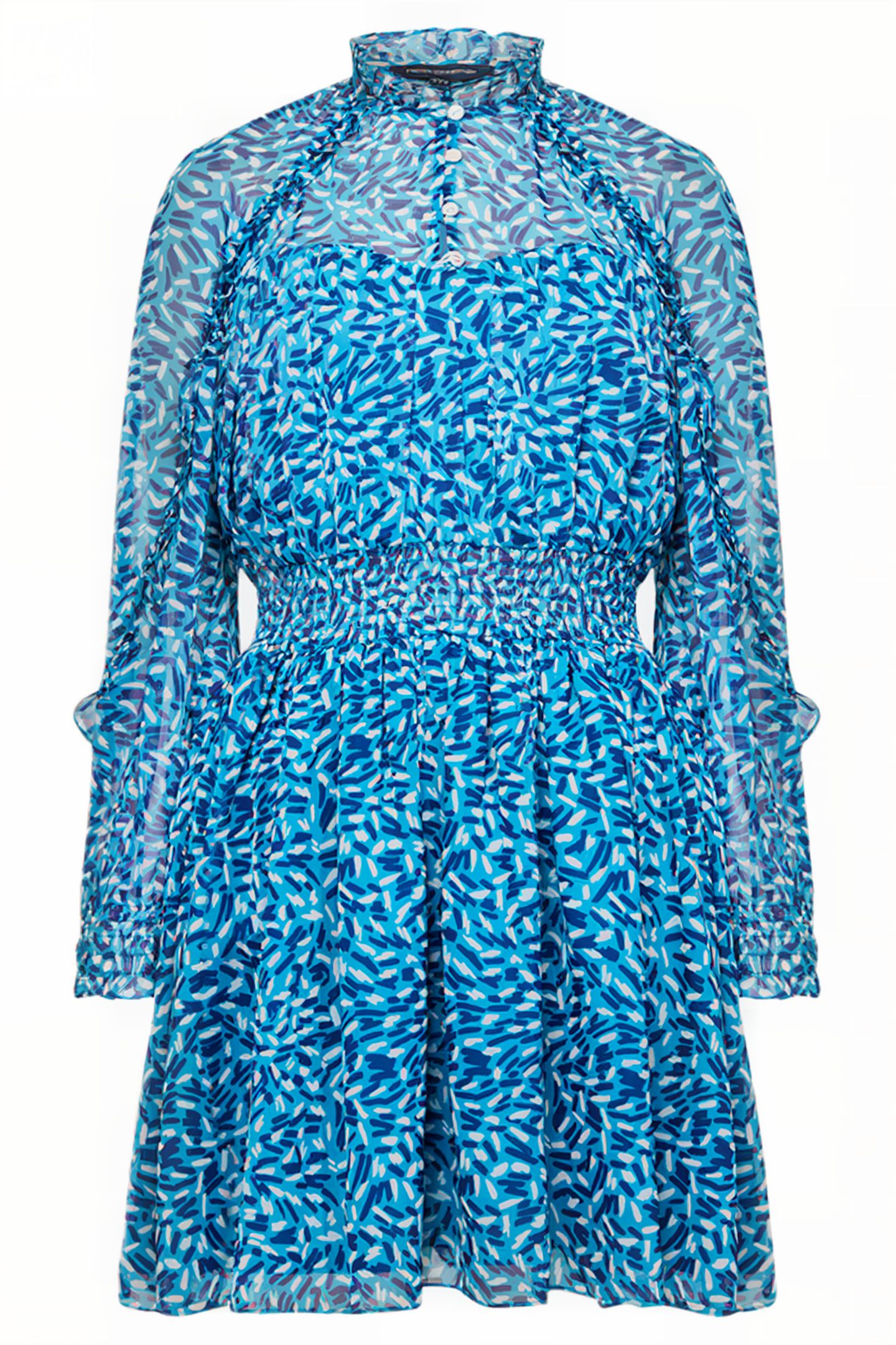BILLI RECY HALLIE FRILL DRESS BLUE 4