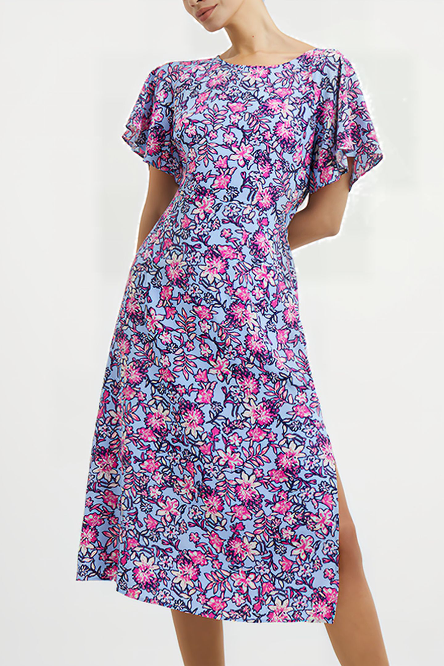 FOTINI DELPH CUT OUT BACK DRSS PLACID BLUE 1