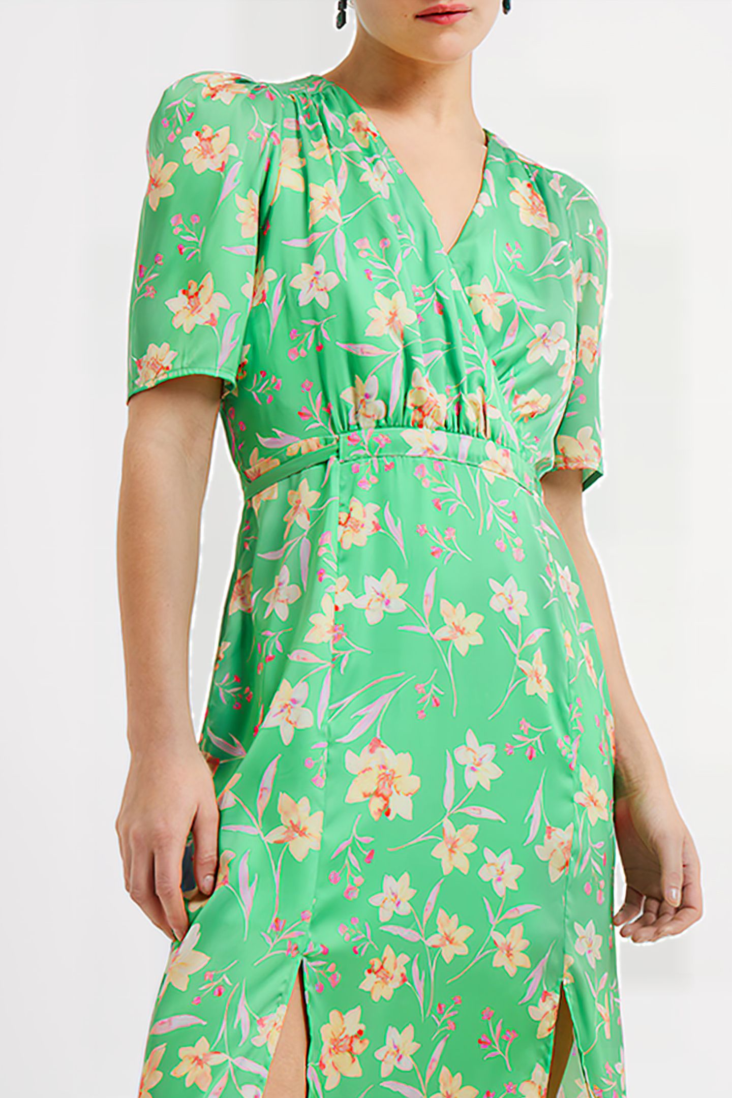 CAMILLE WRAP DRESS GREEN 4