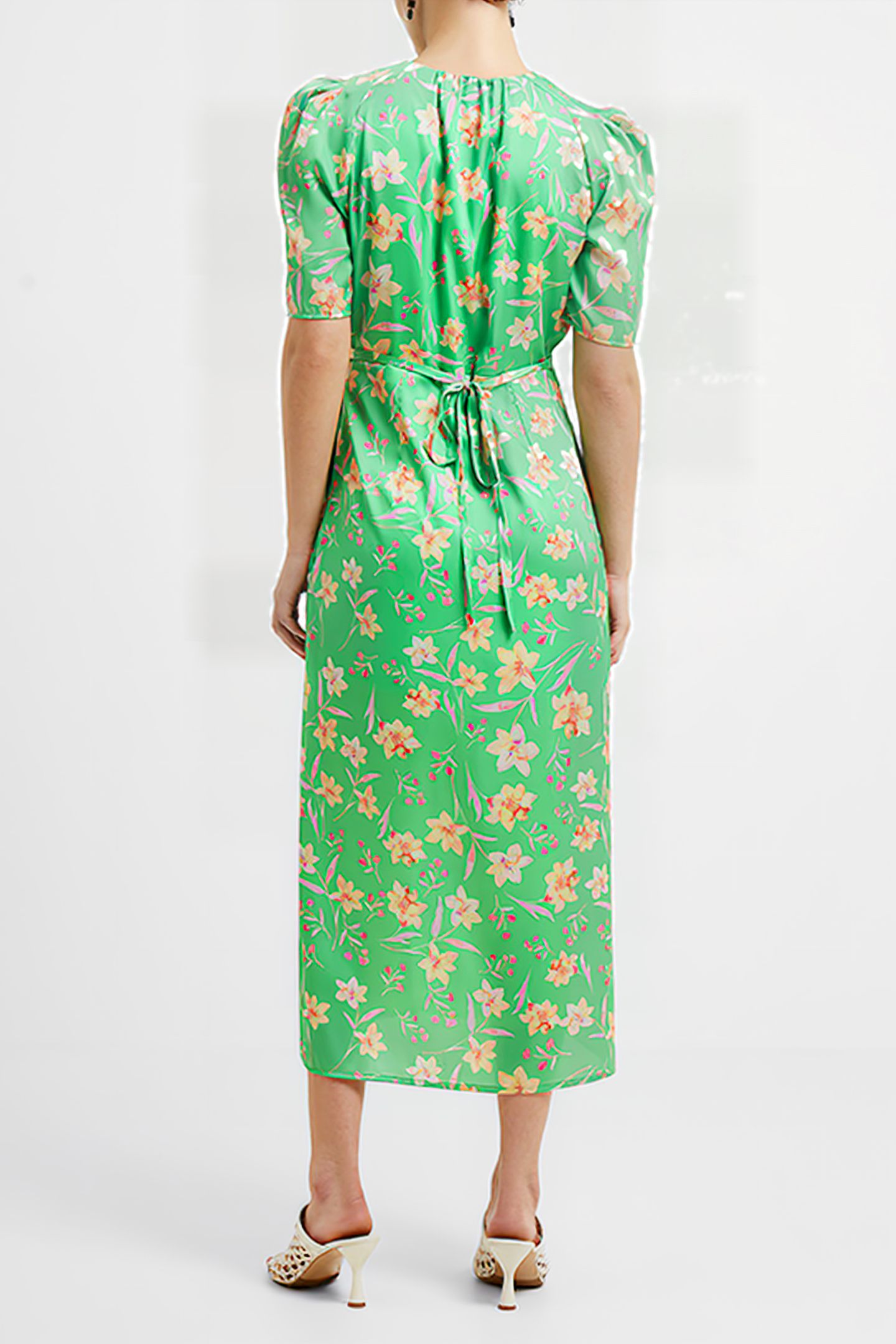 CAMILLE WRAP DRESS GREEN 2
