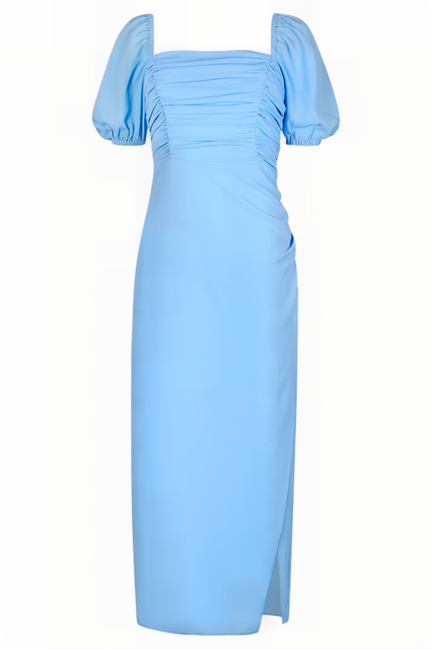 AFINA VERONA RUCHED MIDI DRESS BLUE 3