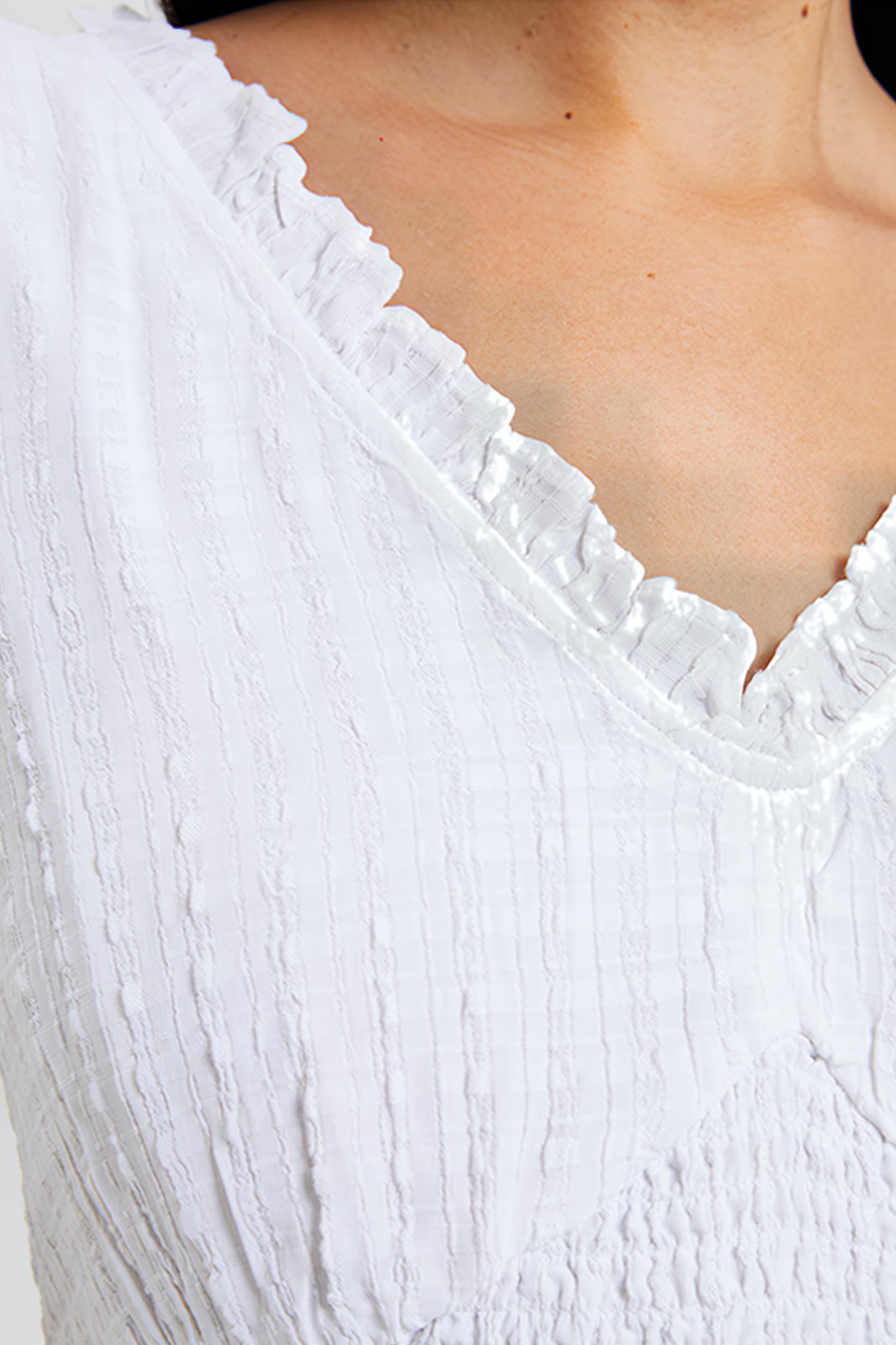 BIRCH PUFF SLEEVE DRESS WHITE 5