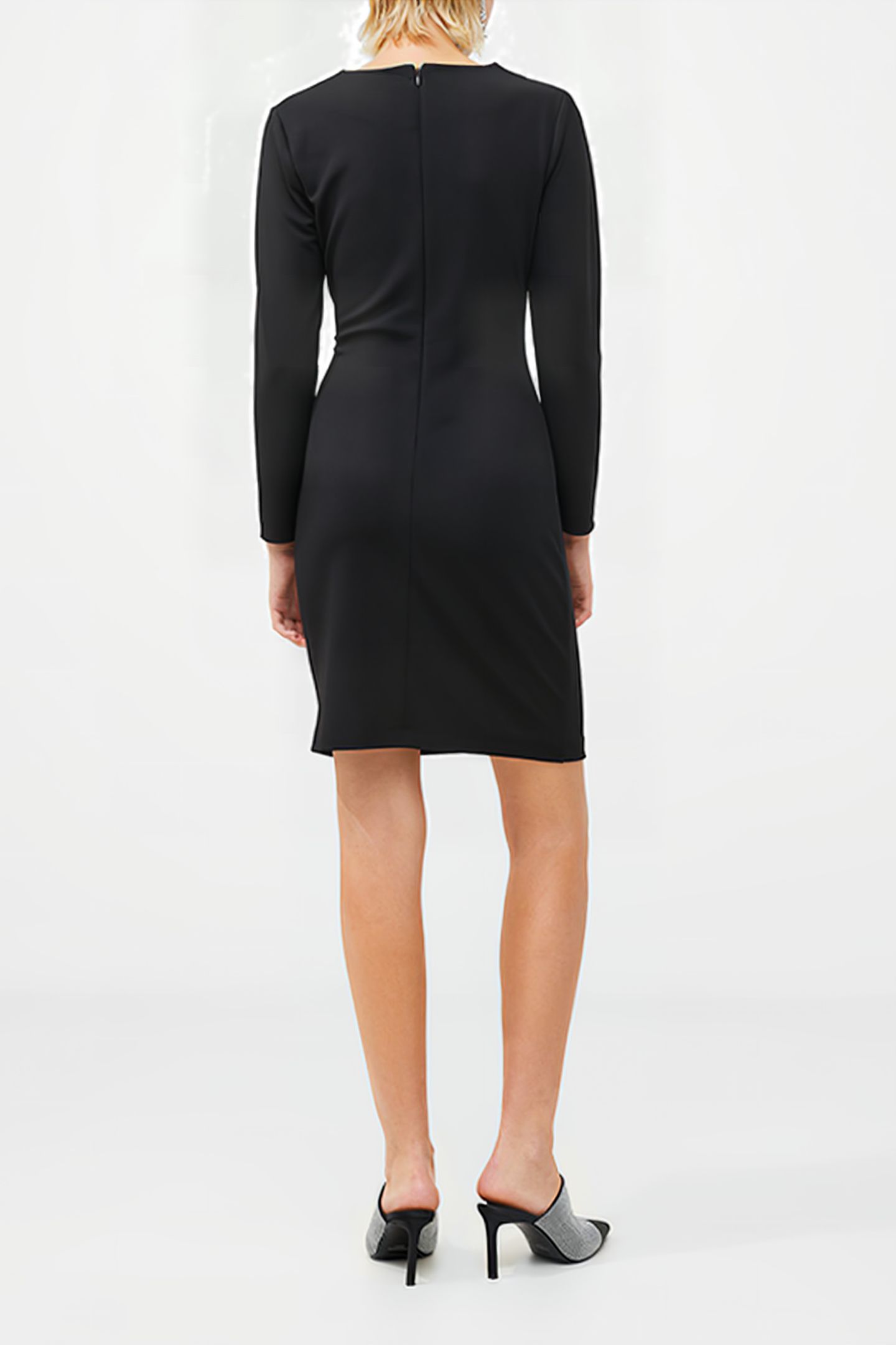 ROSETTE LS JERSEY DRESS BLACK 3