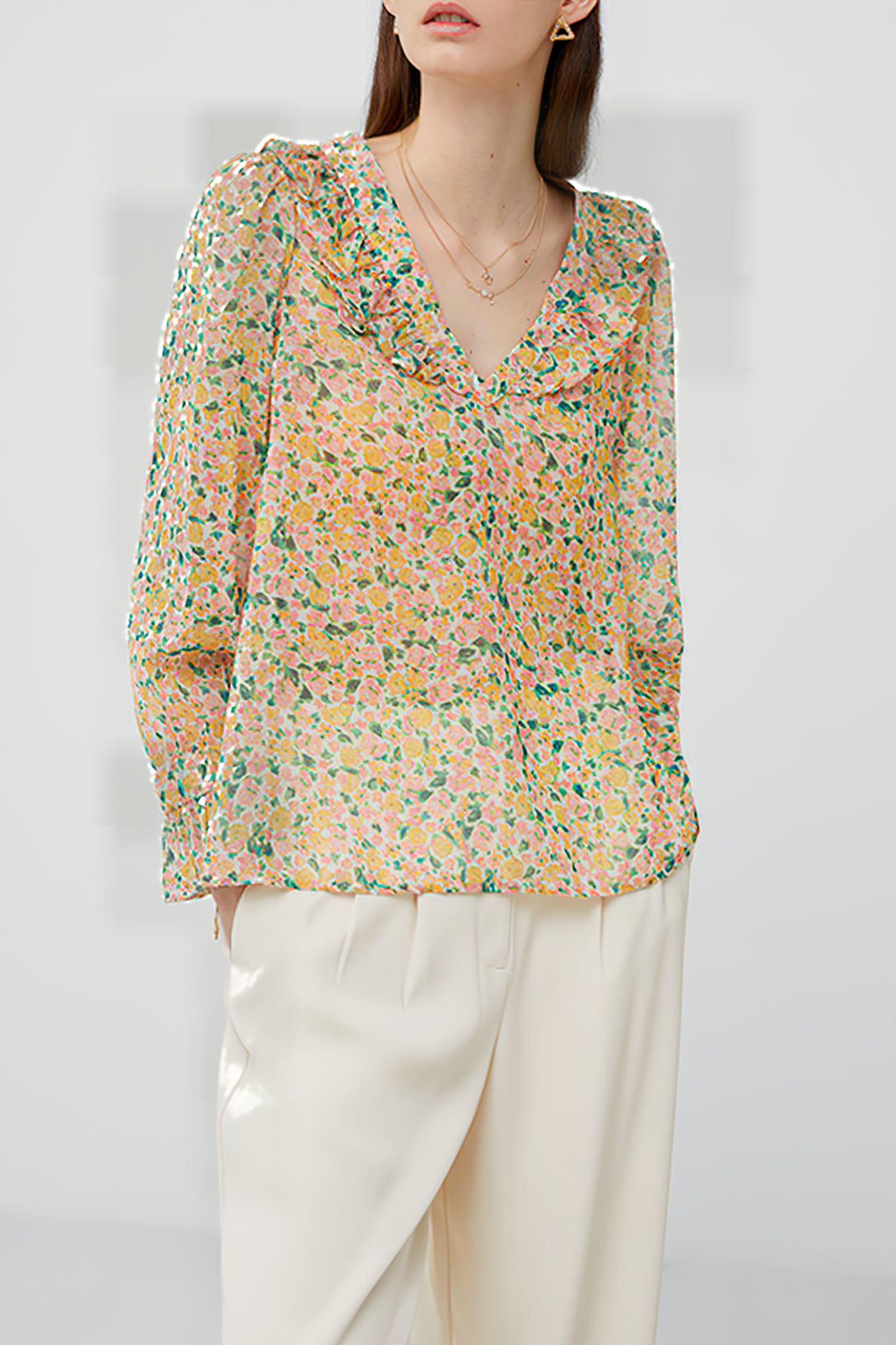 ALEEZIA HALLIE CRINKLE SHIRT GREEN 1