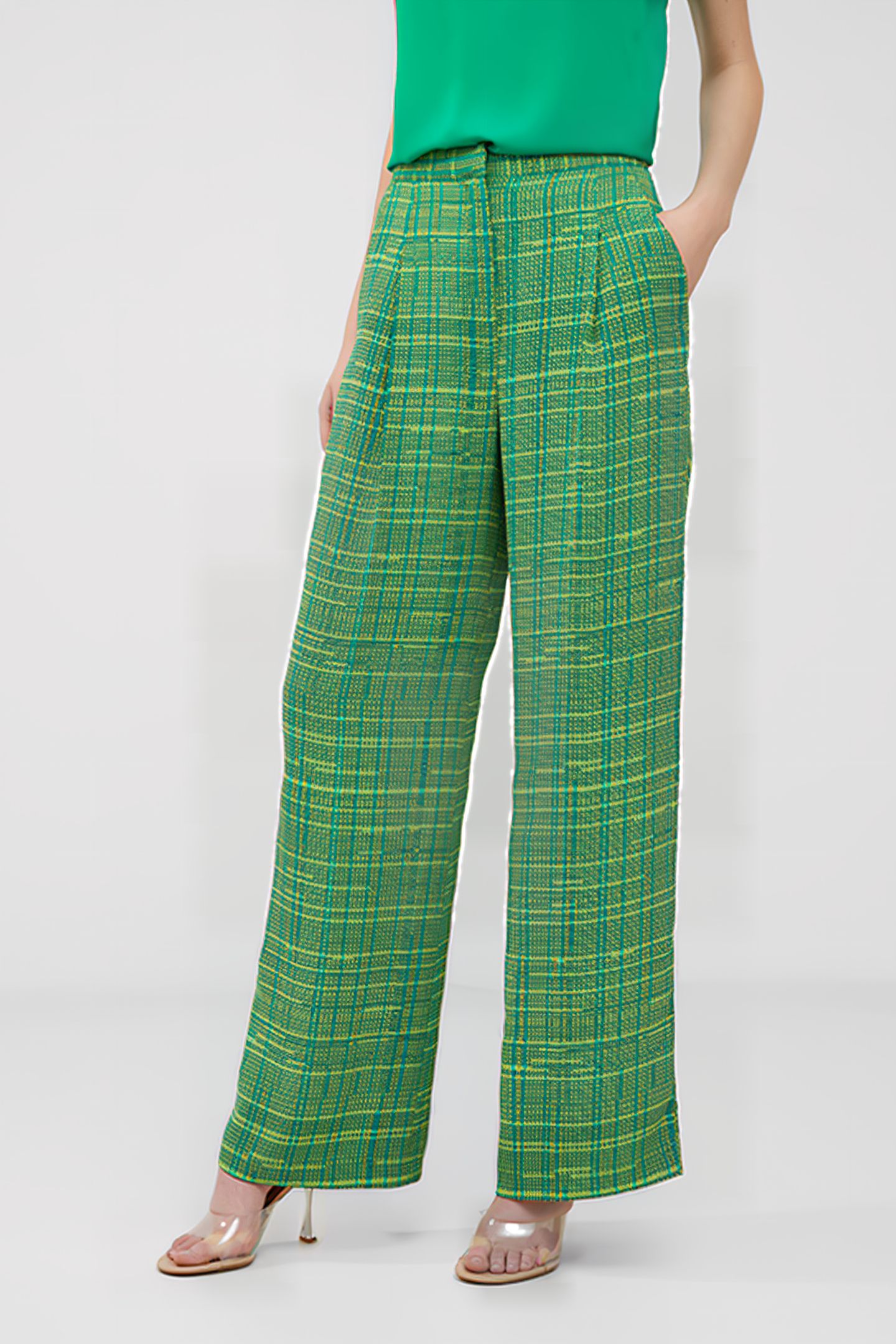 CARMEN CREPE TROUSER GREEN 1