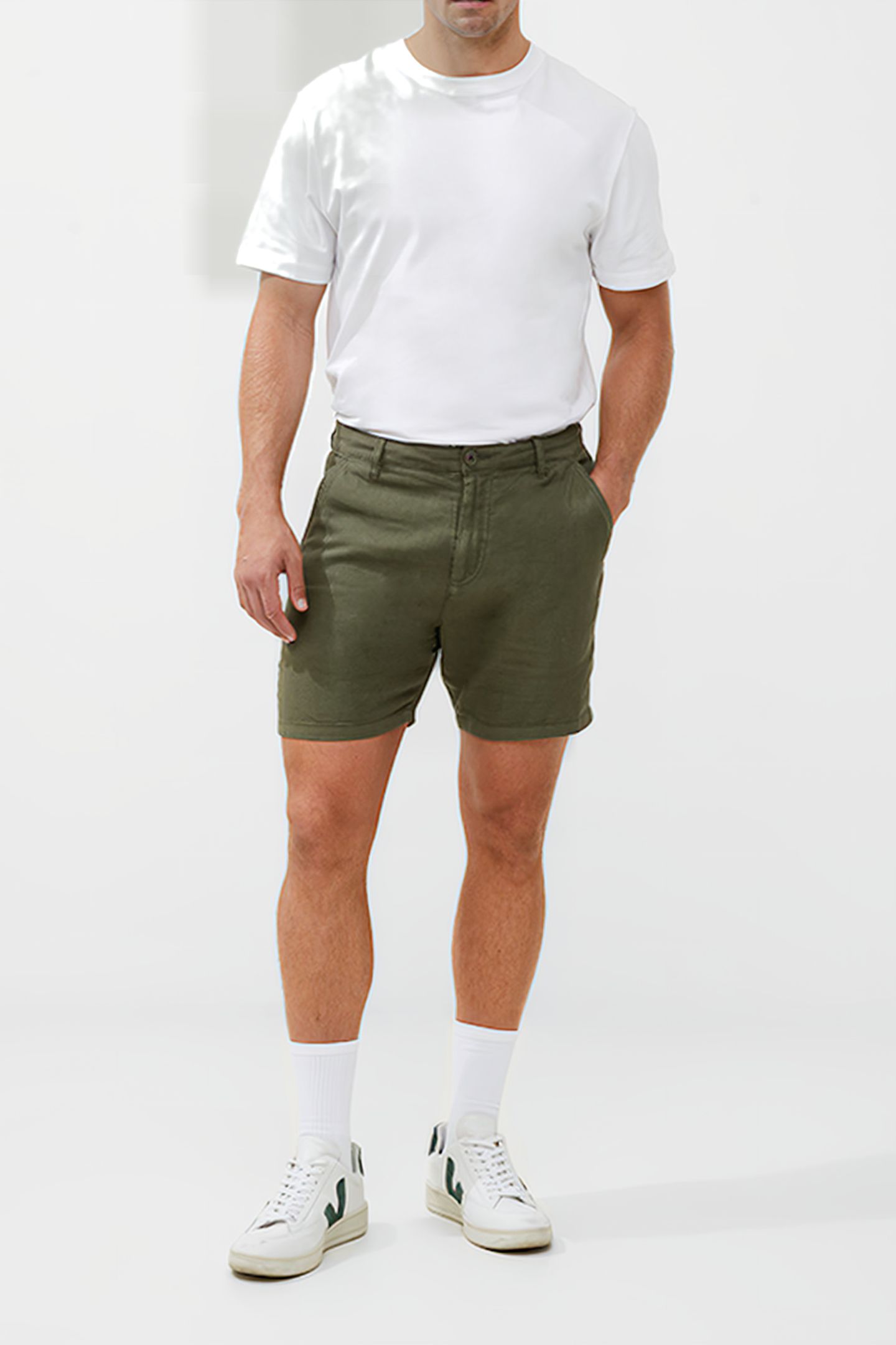 SOFT TAILORED SHORTS GREEN 2