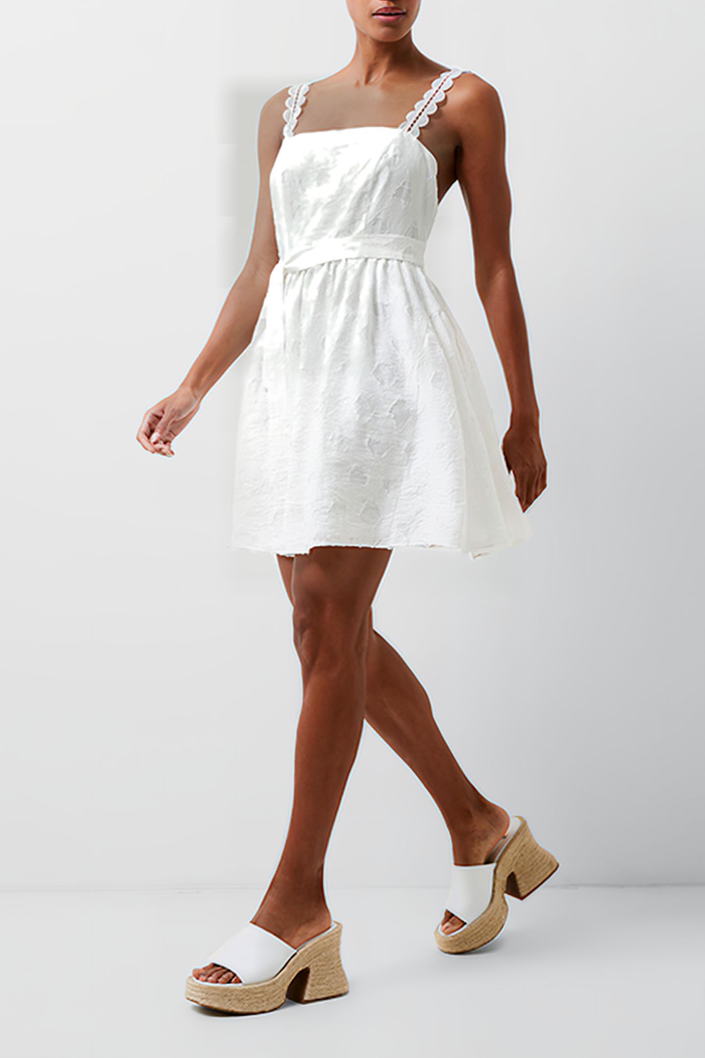 FREYA ORGANZA BURNOUT DRESS WHITE 4